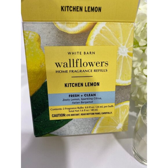 Bath & Body Works “Kitchen Lemon” 2 NEW Wallflower Refills - Picture 2 of 5